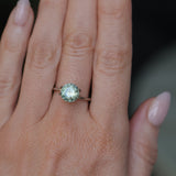 2.56CT ROUND PRECISION CUT MONTANA SAPPHIRE, PARTI YELLOW GREEN BLUE, 8.20-8.05X5.34MM