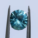 1.40CT PRECISION CUT FANCY CUSHION MONTANA SAPPHIRE, MEDIUM TEAL BLUE, 6.93X5.95X4.32MM