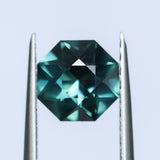 2.34CT MADAGASCAR OCTAGON SAPPHIRE, DEEP TEAL, 8.65X7.99X4.90MM