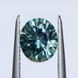 1.51CT PRECISION CUT OVAL MONTANA SAPPHIRE, MEDIUM TEAL BLUE GREEN, 7X6MM