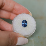 2.74CT OVAL MADAGASCAR SAPPHIRE, ROYAL BLUE WITH TEAL, UNTREATED, 9.5X6.7X5.1MM