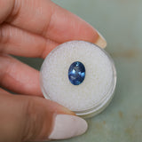 2.74CT OVAL MADAGASCAR SAPPHIRE, ROYAL BLUE WITH TEAL, UNTREATED, 9.5X6.7X5.1MM