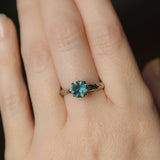 1.39ct Silky Umba Sapphire Four Prong Evergreen Solitaire in Platinum