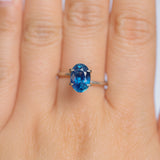2.74CT OVAL MADAGASCAR SAPPHIRE, ROYAL BLUE WITH TEAL, UNTREATED, 9.5X6.7X5.1MM