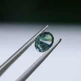 1.30CT PRECISION CUT OVAL MONTANA SAPPHIRE, CARIBBEAN TEAL, 6.8X5.6X4.2MM