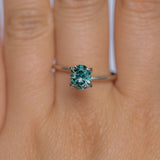 1.30CT PRECISION CUT OVAL MONTANA SAPPHIRE, CARIBBEAN TEAL, 6.8X5.6X4.2MM