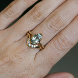 2.07ct Unheated Madagascar Marquise Sapphire Low Profile 6 Prong Solitaire in 14k Yellow Gold