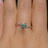 0.95CT ROUND MONTANA SAPPHIRE, TEAL BLUE GREEN AND YELLOW, 5.7X3.8MM