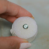 1.06CT ROUND MONTANA SAPPHIRE, LIGHT PARTI YELLOW BLUE, UNTREATED, 6.1X4MM