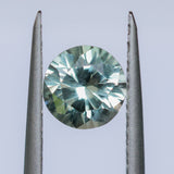 1.06CT ROUND MONTANA SAPPHIRE, LIGHT PARTI YELLOW BLUE, UNTREATED, 6.1X4MM