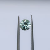1.06CT ROUND MONTANA SAPPHIRE, LIGHT PARTI YELLOW BLUE, UNTREATED, 6.1X4MM