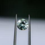 1.06CT ROUND MONTANA SAPPHIRE, LIGHT PARTI YELLOW BLUE, UNTREATED, 6.1X4MM
