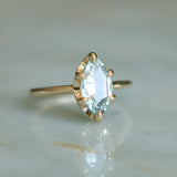 2.07ct Unheated Madagascar Marquise Sapphire Low Profile 6 Prong Solitaire in 14k Yellow Gold