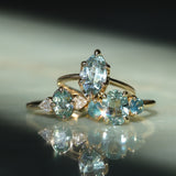 2.07ct Unheated Madagascar Marquise Sapphire Low Profile 6 Prong Solitaire in 14k Yellow Gold