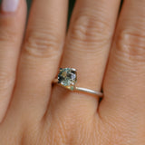 1.06CT ROUND MONTANA SAPPHIRE, LIGHT PARTI YELLOW BLUE, UNTREATED, 6.1X4MM