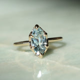 2.07ct Unheated Madagascar Marquise Sapphire Low Profile 6 Prong Solitaire in 14k Yellow Gold