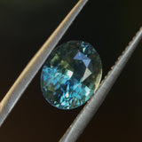 2.61CT OVAL MADAGASCAR SAPPHIRE, LIGHT TEAL BLUE GREEN, UNTREATED, 8.7X7.1X5MM