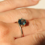 2.61CT OVAL MADAGASCAR SAPPHIRE, LIGHT TEAL BLUE GREEN, UNTREATED, 8.7X7.1X5MM