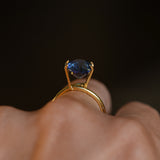 4.10CT OVAL MADAGASCAR SAPPHIRE, DEEP TEAL, UNTREATED, 10.2X8.3X6.2MM