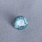 2.22CT ROUND MONTANA SAPPHIRE, SILKY SOFT LIGHT AQUA BLUE, 8.1MM - APPRAISED STONE