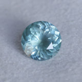 2.22CT ROUND MONTANA SAPPHIRE, SILKY SOFT LIGHT AQUA BLUE, 8.1MM - APPRAISED STONE