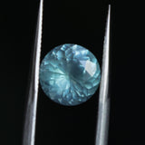 2.22CT ROUND MONTANA SAPPHIRE, SILKY SOFT LIGHT AQUA BLUE, 8.1MM - APPRAISED STONE