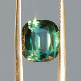 5.10CT UNTREATED CUSHION MADAGASCAR SAPPHIRE, FOREST GREEN, 9.9X9X6.7MM
