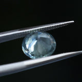 2.22CT ROUND MONTANA SAPPHIRE, SILKY SOFT LIGHT AQUA BLUE, 8.1MM - APPRAISED STONE