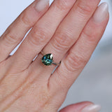 2.32CT AFRICAN PEAR SAPPHIRE, DEEP PARTI TEAL/PEACOCK, 9.28X7.5X5.25MM - APPRAISED STONE