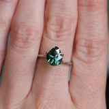 2.32CT AFRICAN PEAR SAPPHIRE, DEEP PARTI TEAL/PEACOCK, 9.28X7.5X5.25MM - APPRAISED STONE