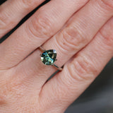 2.32CT AFRICAN PEAR SAPPHIRE, DEEP PARTI TEAL/PEACOCK, 9.28X7.5X5.25MM - APPRAISED STONE