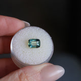 2.31CT ELONGATED CUSHION MADAGASCAR SAPPHIRE, MEDIUM TEAL BLUE GREEN, 8.3X6.4X4.6MM