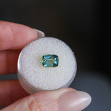 2.31CT ELONGATED CUSHION MADAGASCAR SAPPHIRE, MEDIUM TEAL BLUE GREEN, 8.3X6.4X4.6MM