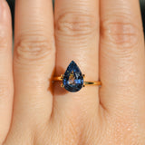 2.53CT PEAR MADAGASCAR SAPPHIRE, PURPLE-BLUE, 10.9X7.2X4.4MM