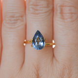 2.53CT PEAR MADAGASCAR SAPPHIRE, PURPLE-BLUE, 10.9X7.2X4.4MM