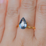 2.53CT PEAR MADAGASCAR SAPPHIRE, PURPLE-BLUE, 10.9X7.2X4.4MM
