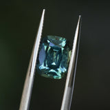 2.31CT ELONGATED CUSHION MADAGASCAR SAPPHIRE, MEDIUM TEAL BLUE GREEN, 8.3X6.4X4.6MM