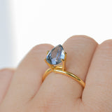 2.53CT PEAR MADAGASCAR SAPPHIRE, PURPLE-BLUE, 10.9X7.2X4.4MM