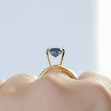 2.53CT PEAR MADAGASCAR SAPPHIRE, PURPLE-BLUE, 10.9X7.2X4.4MM
