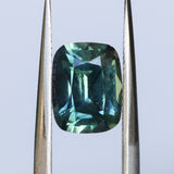 2.31CT ELONGATED CUSHION MADAGASCAR SAPPHIRE, MEDIUM TEAL BLUE GREEN, 8.3X6.4X4.6MM