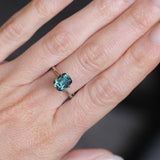 2.31CT ELONGATED CUSHION MADAGASCAR SAPPHIRE, MEDIUM TEAL BLUE GREEN, 8.3X6.4X4.6MM