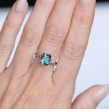 2.31CT ELONGATED CUSHION MADAGASCAR SAPPHIRE, MEDIUM TEAL BLUE GREEN, 8.3X6.4X4.6MM