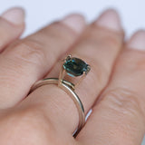 2.31CT ELONGATED CUSHION MADAGASCAR SAPPHIRE, MEDIUM TEAL BLUE GREEN, 8.3X6.4X4.6MM