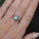 2.31CT ELONGATED CUSHION MADAGASCAR SAPPHIRE, MEDIUM TEAL BLUE GREEN, 8.3X6.4X4.6MM