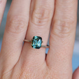2.31CT ELONGATED CUSHION MADAGASCAR SAPPHIRE, MEDIUM TEAL BLUE GREEN, 8.3X6.4X4.6MM
