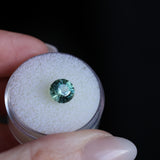 2.20CT ROUND MONTANA SAPPHIRE, TEAL GREEN, 7.41X5.3MM