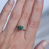 2.20CT ROUND MONTANA SAPPHIRE, TEAL GREEN, 7.41X5.3MM