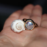 Cortez Pearls® Bezel Wave Rings in 14k Yellow Gold