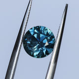 2.34CT ROUND PRECISION CUT MONTANA SAPPHIRE, OCEAN BLUE, UNTREATED, 7.44X5.50MM