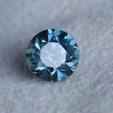 2.34CT ROUND PRECISION CUT MONTANA SAPPHIRE, OCEAN BLUE, UNTREATED, 7.44X5.50MM